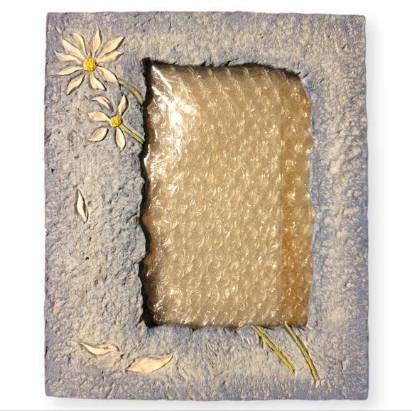Vtg Frame Newell Rubbermaid Blue Sky Flowers Daisy 5.5" x 3.5" Picture - Picture 1 of 3